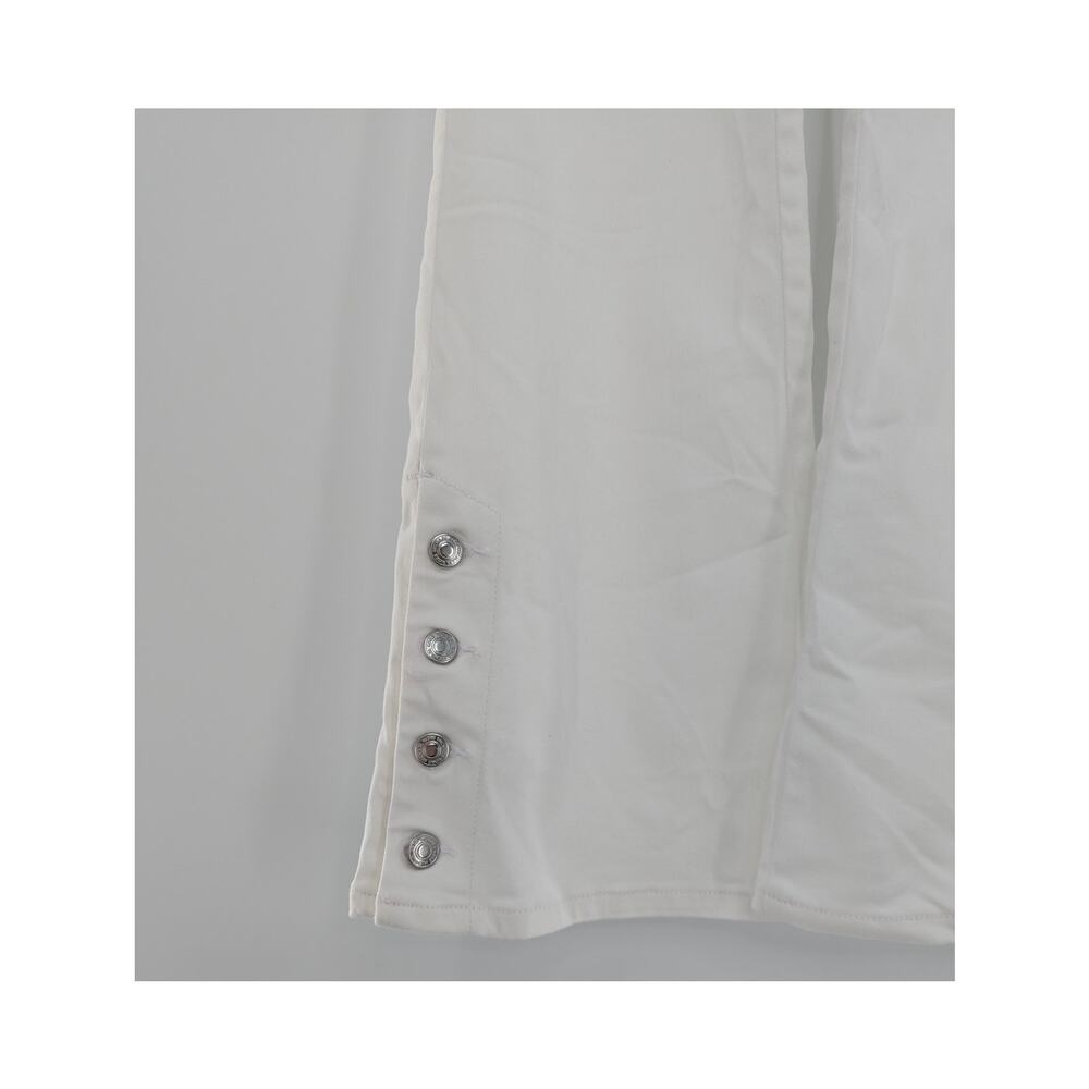 Michael Kors White Selma Button Hem Bootcut Jeans - Picture 6 of 10
